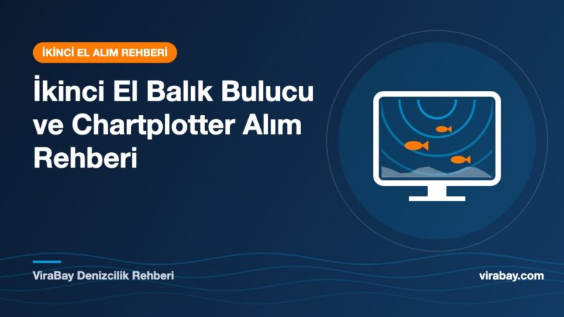 İkinci el balık bulucu ve chartplotter ekranında sonar görüntüsü