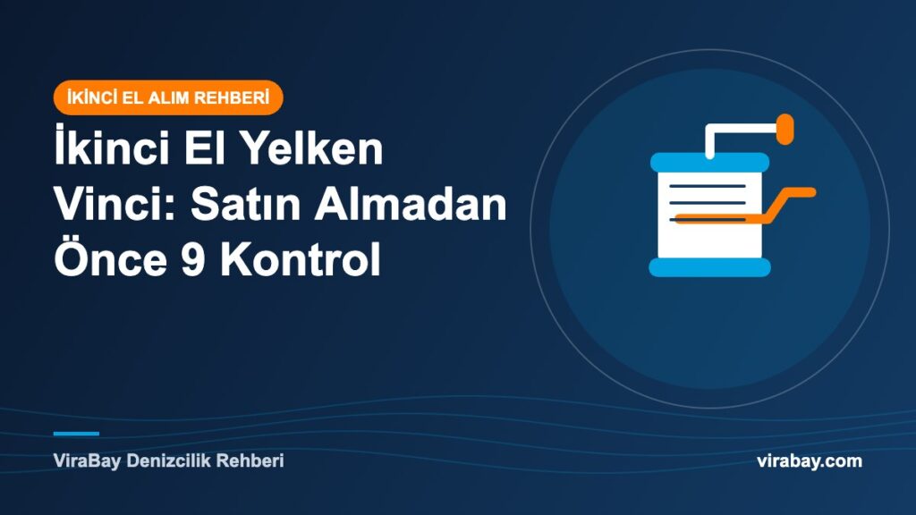 İkinci El Yelken Vinci için sonbahar hazırlığını anlatan vinç ve donanım simgesi