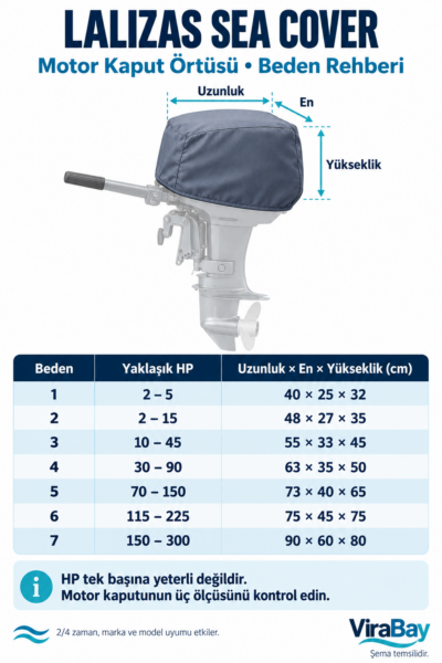 Lalizas Sea Cover Motor Kaput Örtüsü – 7 Beden – Ücretsiz Kargo